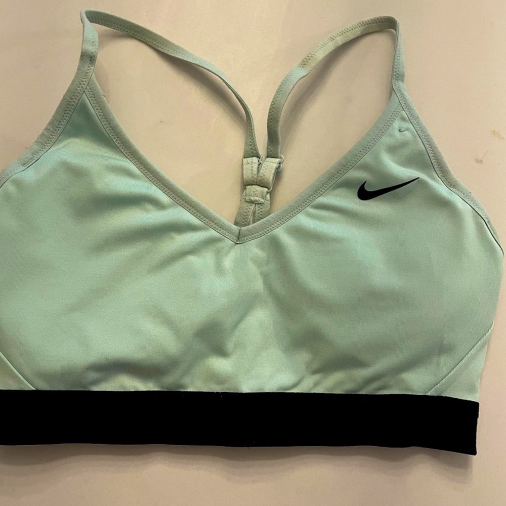 Green Nike sports bra